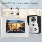OWSOO 7 дюймов проводной видео дверной звонок внутренний монитор с IR-CUT непромокаемая наружная камера визуальный домофон двухсторонний аудио пульт