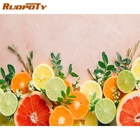 ruopoty frameless painting by numbers diy 60x75cm wall art fruit paint by number for adult and child on canvas home decor gift