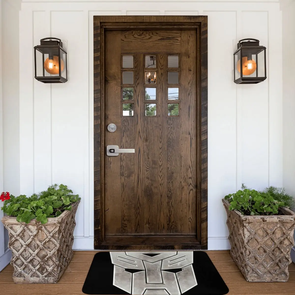 Коврик-трансформер Autobot с символами серый Светло светильник ковер нескользящий