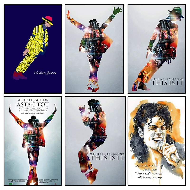 

Michael Jackson Rip Musician King Star Canvas Painting Posters And Prints Wall Art Picture Nordic Living Room Home Decor Mural