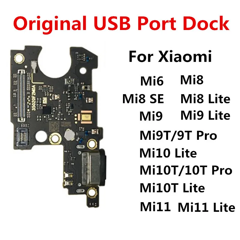 

Оригинальный зарядный USB-порт док-разъем для Xiaomi Mi 6 8 SE 9 9T 10T Pro 11 Lite плата данных Разъем Запасные части