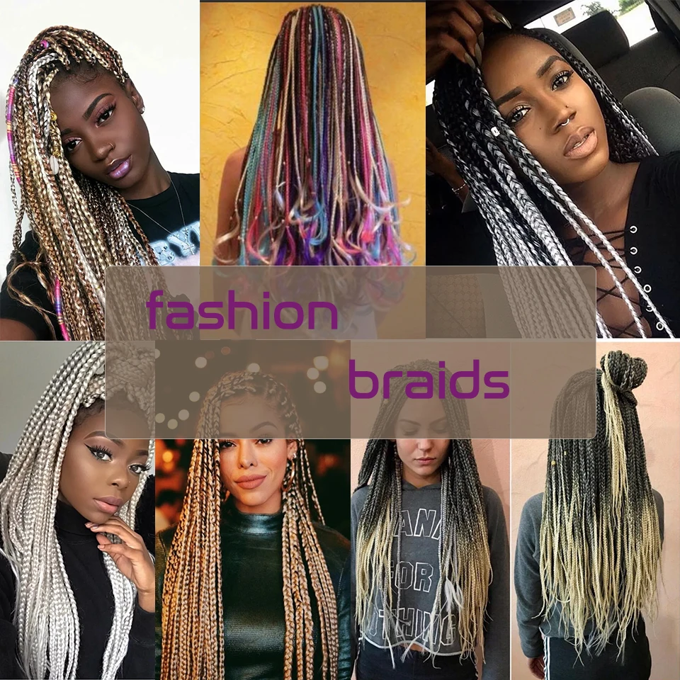 

AISIBEAUTY Ombre Crochet Hair 24''inch Vacation Cosplay Crochet Braiding Hair Extension Synthetic Dreadlocks Hair for Women