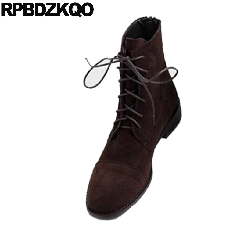 Обувь из овечьей кожи на не сужающемся книзу массивном квадратный носок