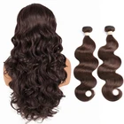 2 #4 # предварительно окрашенные человеческие волосы, волнистпряди, бразильские волосы, волнистые волосы 1b30, человеческие волосы для наращивания, 1-4 лота, Beauhair
