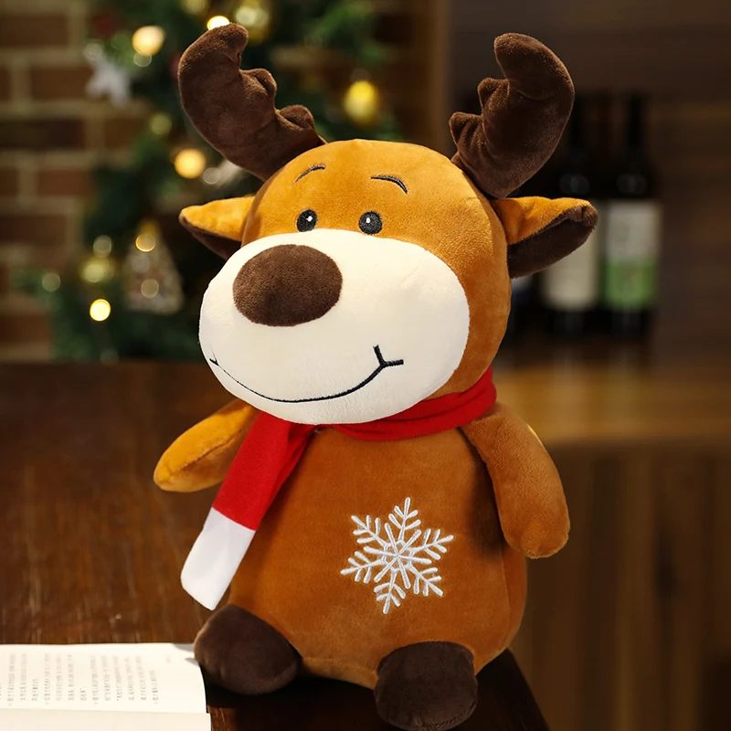 1pc 23-50CM 2022 New Cartoon Santa Claus Plush Toy Stuffed Elk Snowman Animal Doll Christmas Gifts For Children Home Decoration - купить по