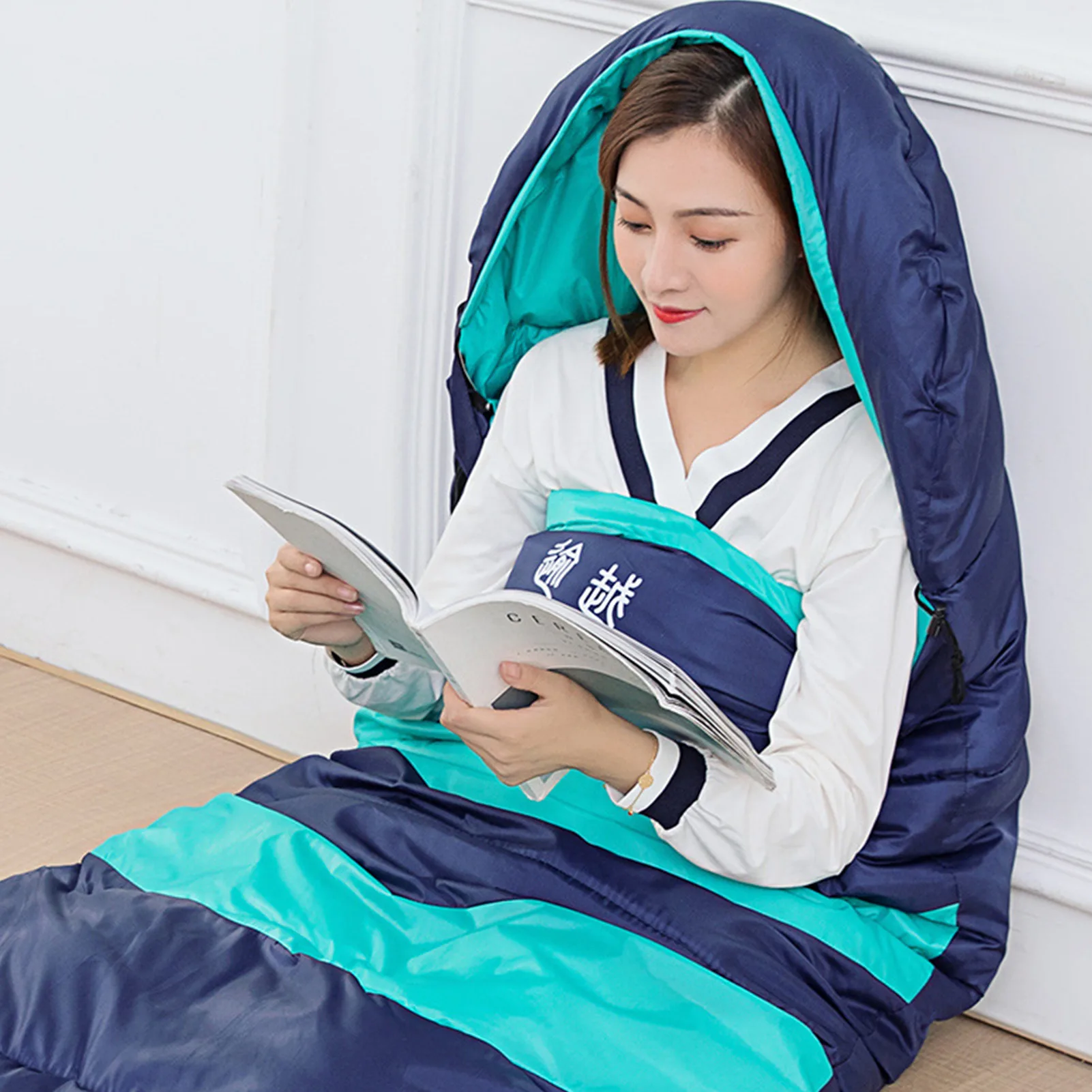 

Electric Heated Camping Sleeping Bag Waterproof Lightweight Windproof Sleeping Pouch Outdoor Traveling Warm Sleeping Bag