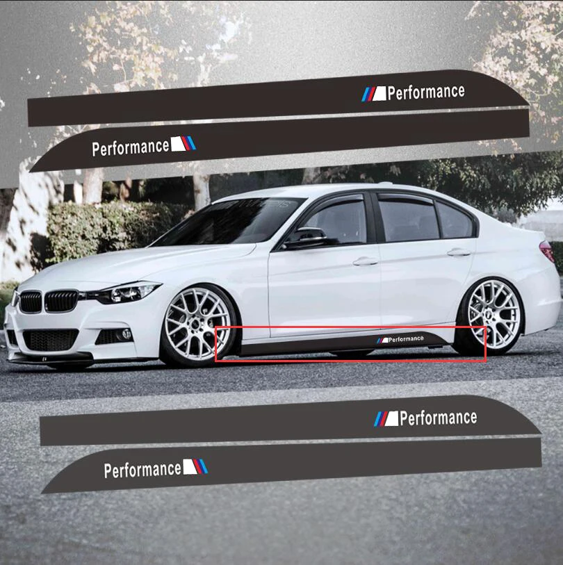 2 шт. углеродного волокна M производительность сбоку юбка Стикеры тела наклейка