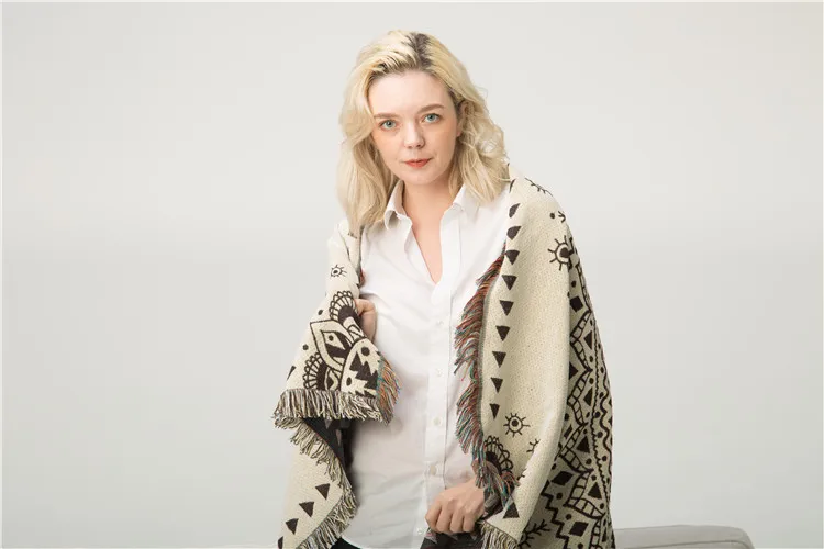 50 &quotX 60&quot Бохо Индийская Мандала дизайн Гобелен Тканое одеяло ковер пледы хлопок