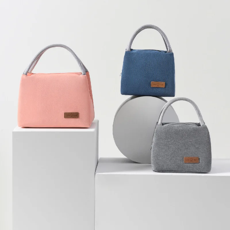 

Portable Lunch Bag New Thermal Insulated Lunch Box Tote Cooler Handbag Bento Pouch Dinner Container School Food Storage Bags