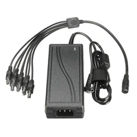 dc 12v 5a monitor power adapter power supply 8 way power splitter cable for cameraradios surveillance cctv camera