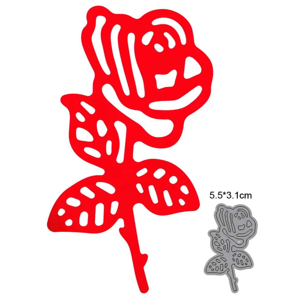 

Rose Flower Leaf New 2021 Metal Cutting Dies for DIY Scrapbooking Paper and Card Making Decorative Embossing Die Cut Craft dies