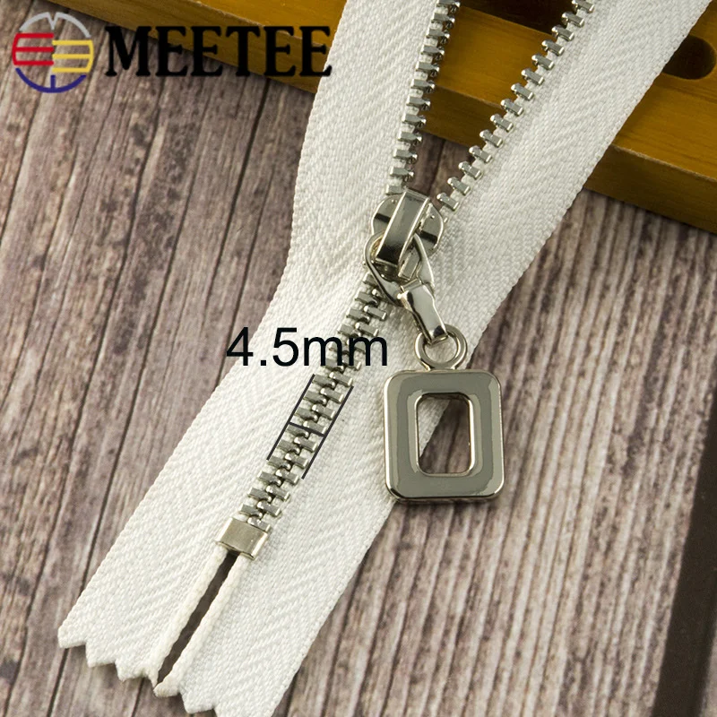 2/5 шт Meetee автоматический замок 3 # Металлические молнии 20 см золотые зубы закрытые