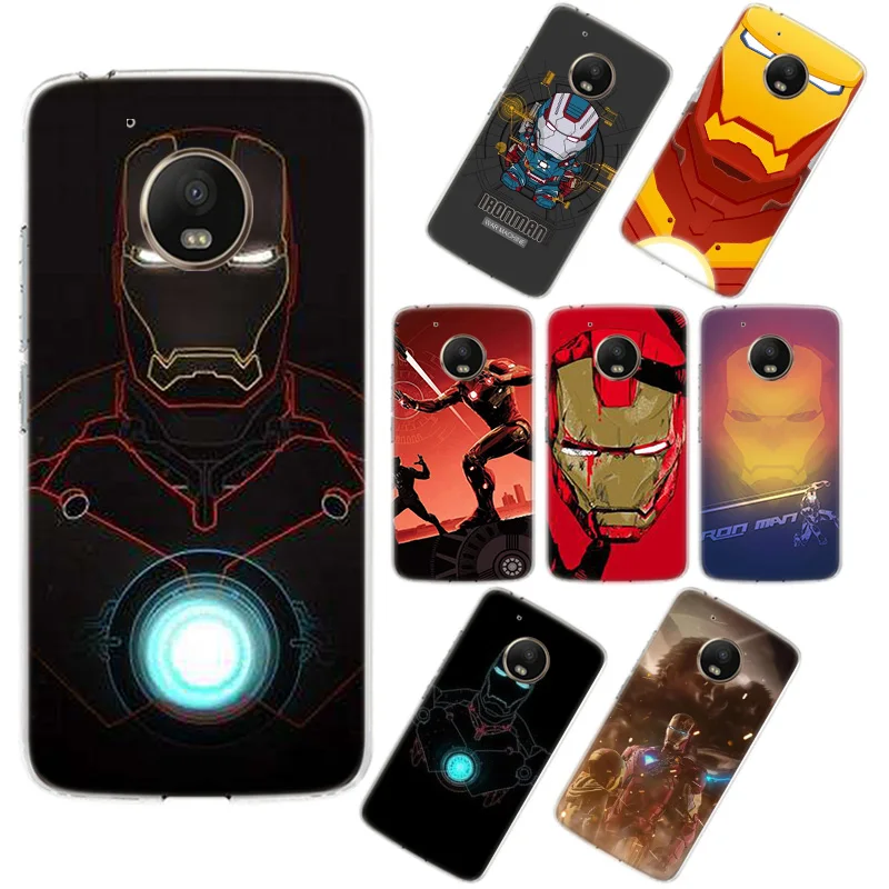 Чехол для телефона Moto G7 Модный мягкий силиконовый Железный человек Motorola G5 G6 G5s E5 Z3