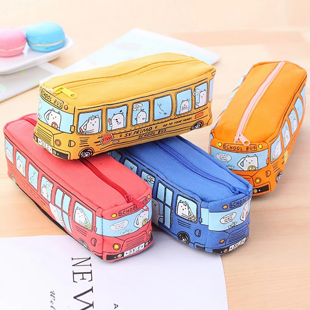 Креативный большой холщовый автомобильный чехол для карандашей школьные