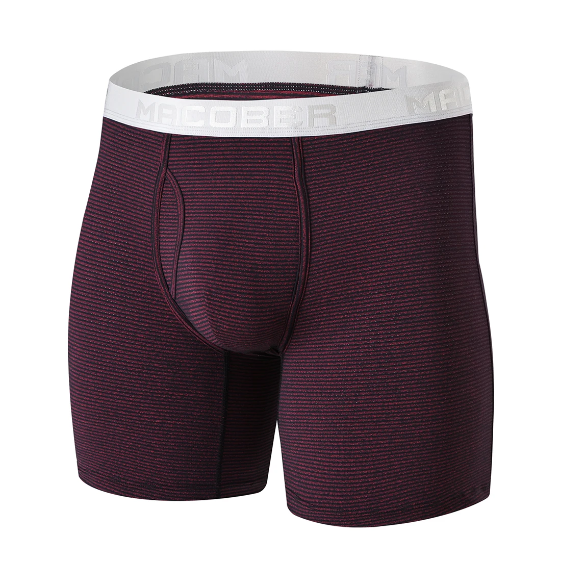 

New Classic Mens Long Leggings Comfortable No Ride Up Boxer Briefs Open Fly Hombre High Quality Men's Underwear