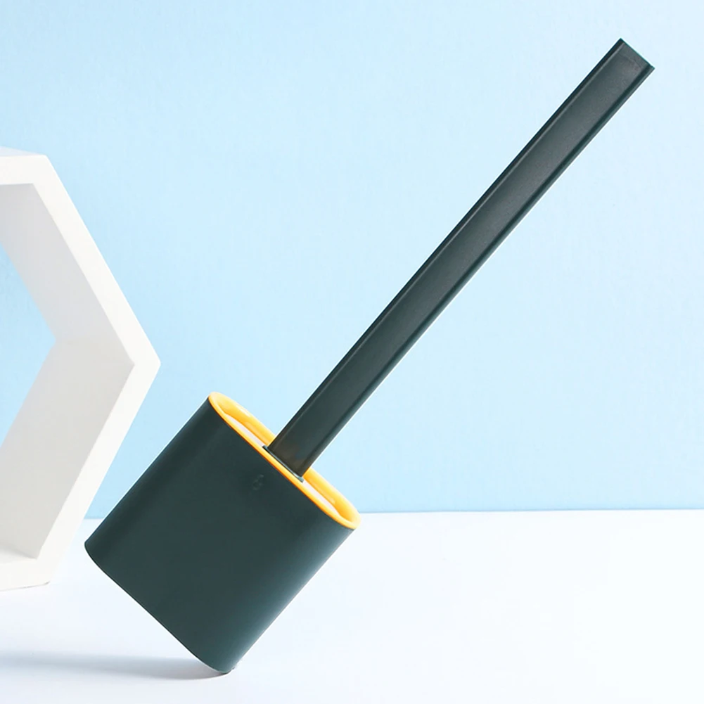 

TPR Toilet Brush Portable Lightweight Durable Soft Brush Household Bathroom Decoration for Bathroom Tools with Lid