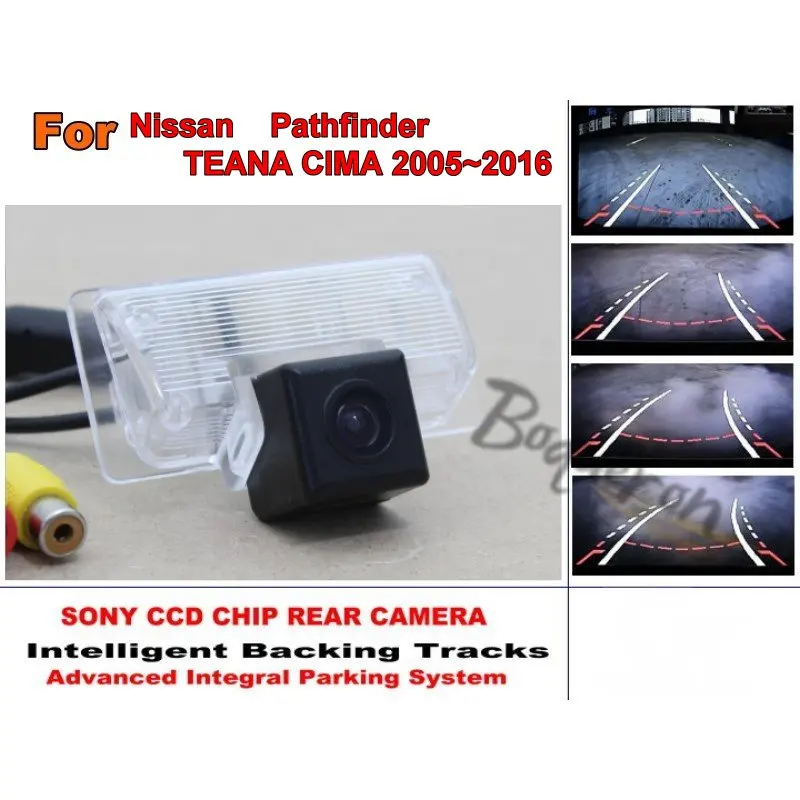 Смарт треки Чип камера для Nissan Pathfinder TEANA CIMA 2005 ~ 2016 HD CCD интеллектуальная