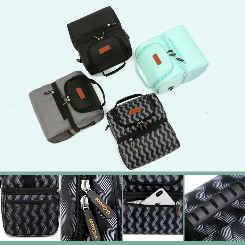 Стеганая водонепроницаемая сумка Оксфорд 600D ланч бокс алюминиевая фольга ковш