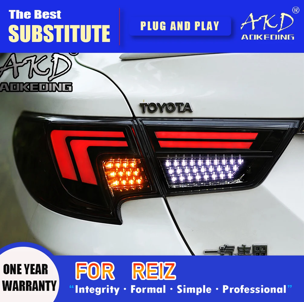

AKD Tail Lamp for Toyota Mark X LED Tail Light 2013-2017 Reiz Rear Fog Brake Turn Signal Automotive Accessories