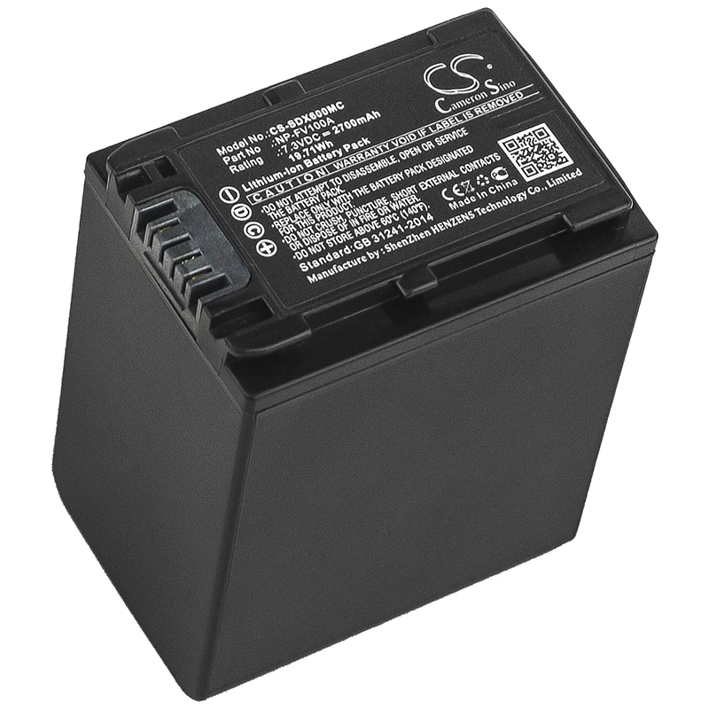 Cameron Sino для Sony NP FV100A FDR AX33 AX40 AX45 2700mAh / 19.71Wh|Цифровые аккумуляторы| |