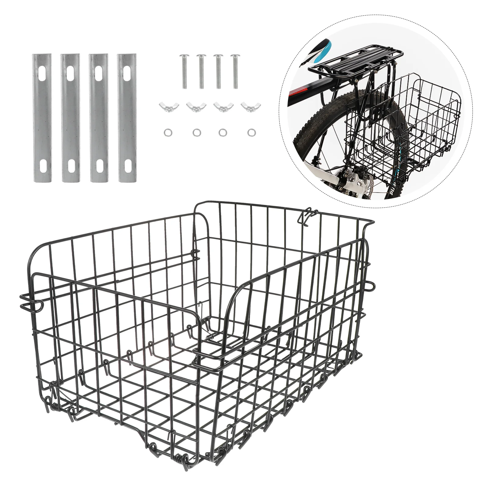 

1Pc Bike Basket Household Bike Accessory Storage Basket Bike Basket (Black)