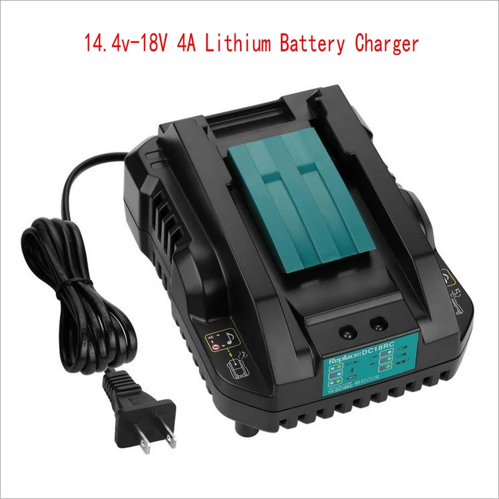 

Зарядное устройство для литиевых батарей 4A для Makita, 14,4-18 в, ЕС, Великобритания, США, BL1830, BL1815, Bl1430, BL1420, DC18RC, DC18RD, DC18RA, электроинструмент