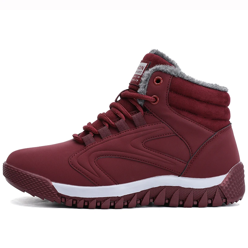 Новинка 2019 года модные теплые мужские зимние ботинки на меху Мужская обувь
