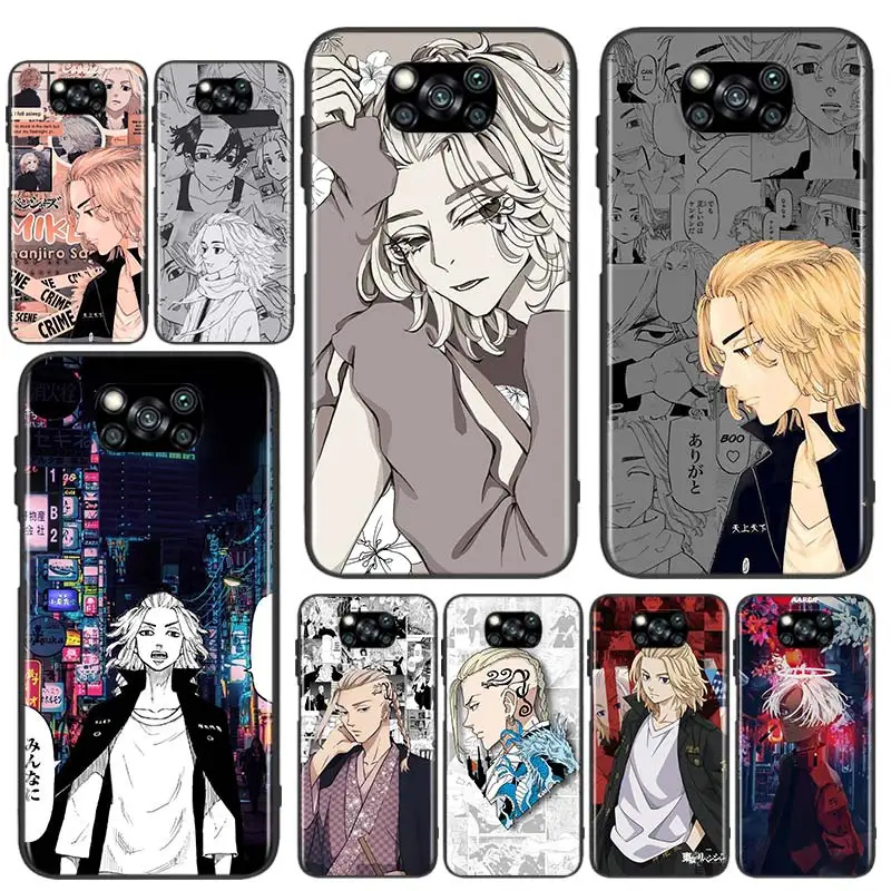 

Anime tokyo revengers For Xiaomi Poco X3 GT NFC M3 F3 C3 M2 F2 F1 X2 Pro Mi Mix 3 Play Silicone Soft Black Phone Case