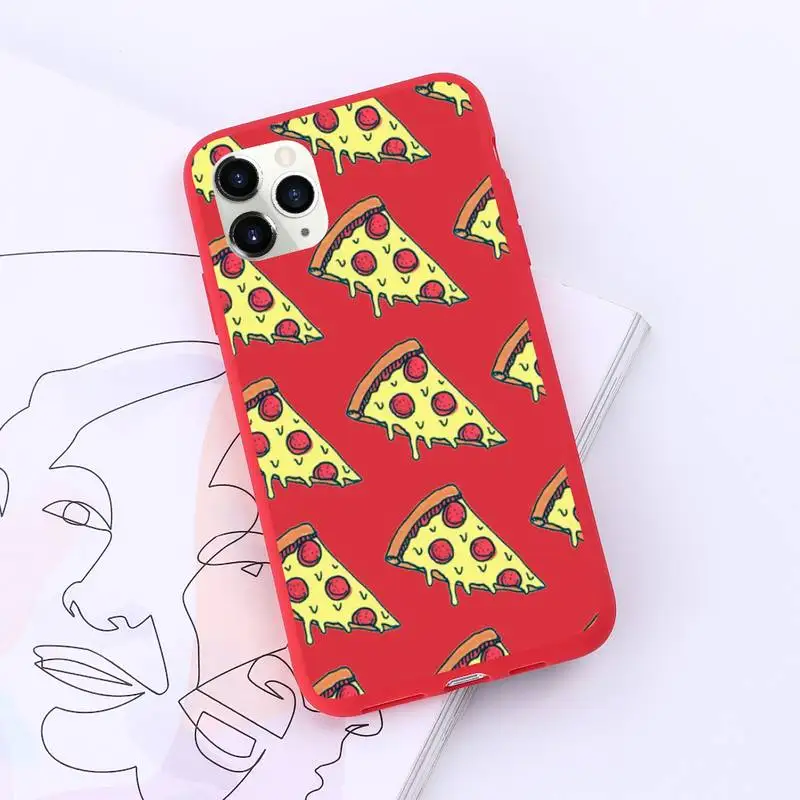 

Funny cartoon pizza best friends Phone Case Candy Color for iPhone 11 12 pro XS MAX 8 7 6 6S Plus X 5S SE 2020 XR