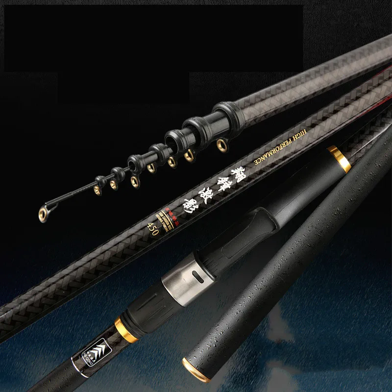 4# Rock Fishing Rod 3.6m 4.5m 5.4m Telescopic Fishing Sticks Carbon Fiber Peche En Mer Ultralight Hard Spinning Canne enlarge