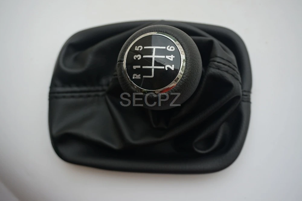 

FAT 6 Speed Car Gear Shift Knob Lever Gaitor Boot Cover Black for Audi A6 C5 A4 B5 A8 D2 1997 1998 1999 2000 2001 2002 2003