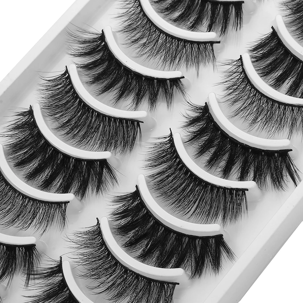 10 пар 3D толстые норковые накладные ресницы натуральные крест-накрест