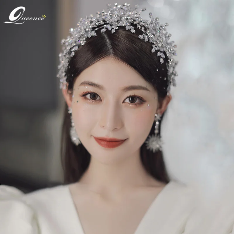 

2021 hair tiara bride crown wedding mariage bands accessories diadema Jewelry Headbands For ornaments Women bridal headwear