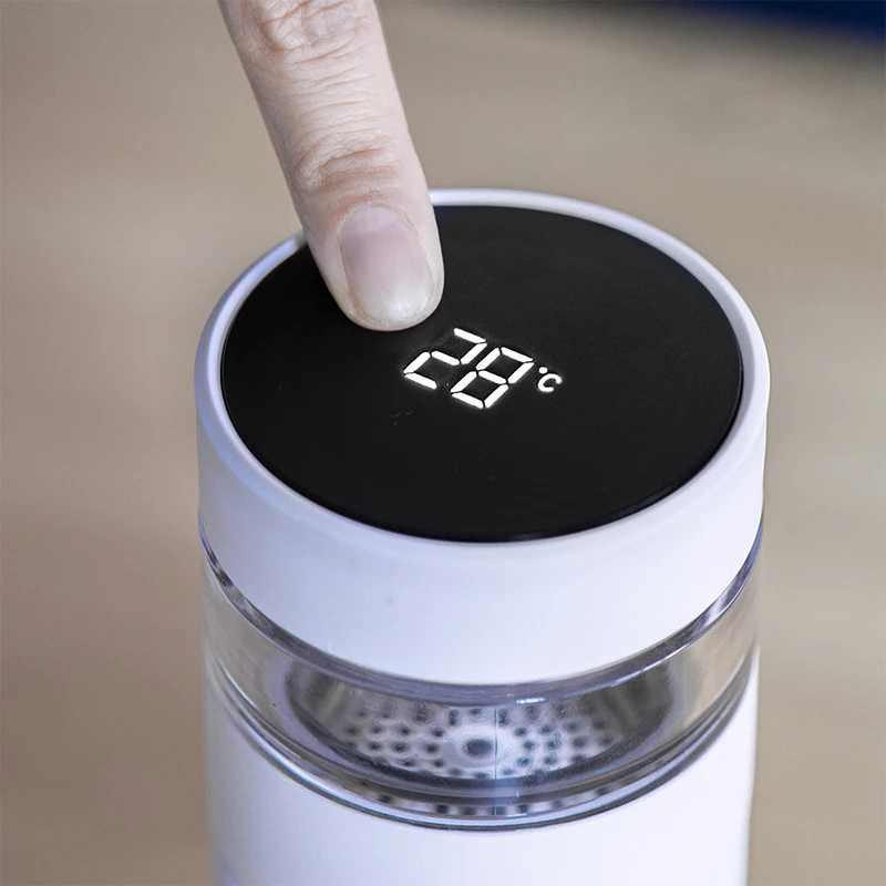

400ml Smart Tea Mug Warm Grade Mug Thermas Bottle LCD Temperature Thermos Flask With Tea Filter Double Thermos Bottle Wall