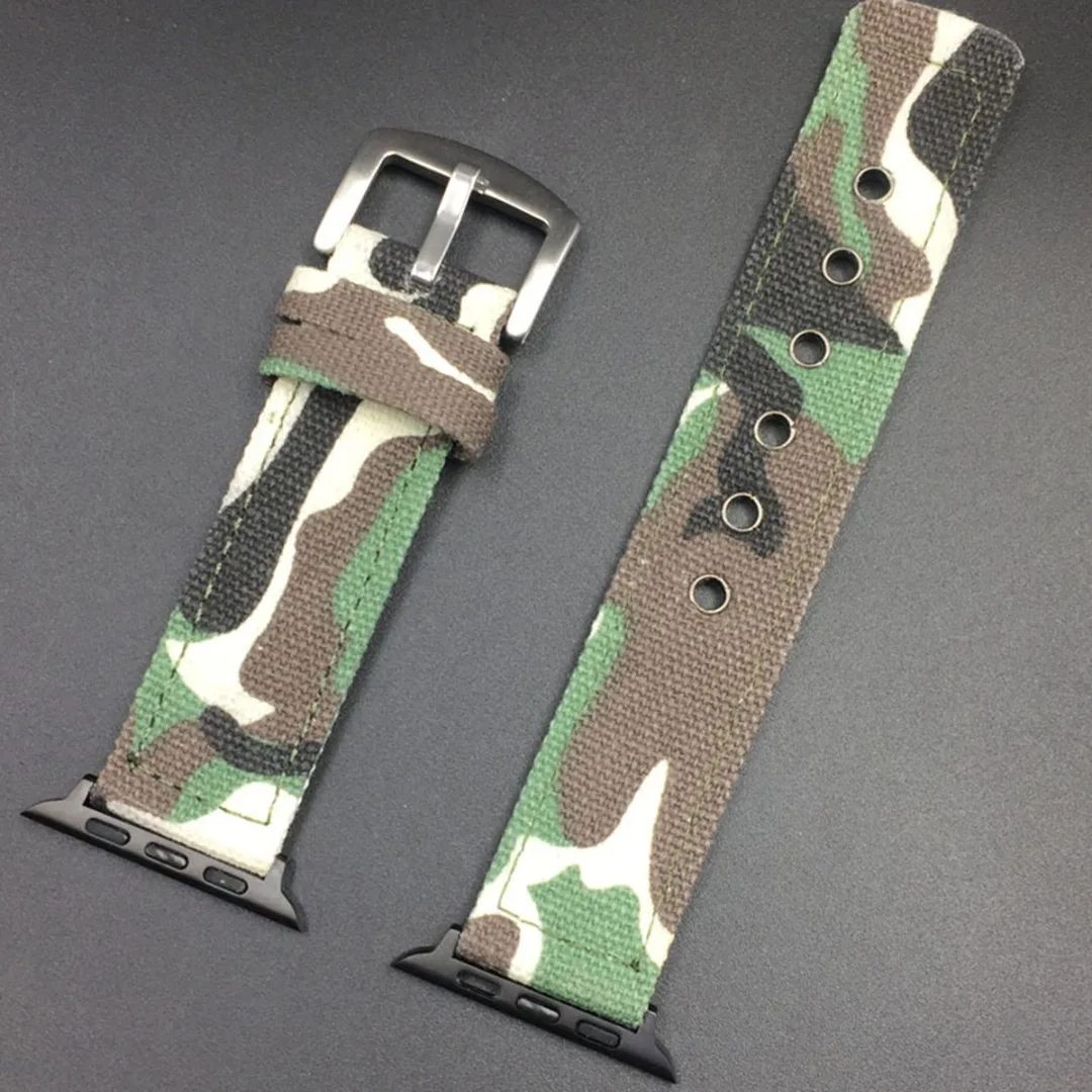 Ремешок Камуфляжный для Apple Watch Band 38/40 мм 42/44 тканый нейлоновый спортивный