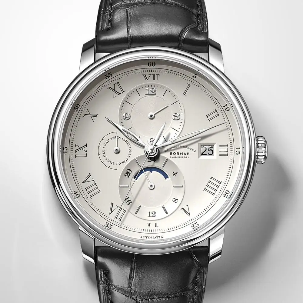 Часы наручные мужские автоматические Роскошные водонепроницаемые механические