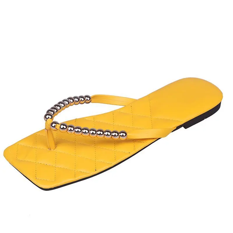 

New Hot Shoes Women Shoes Summer Sandals Beads Casual Shoes Buckle Beach Sandals For Women Flip Flops Fashion Plus Size