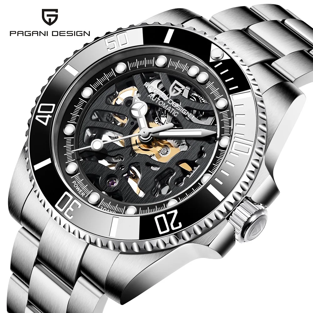 

PAGANI DESIGN 2022 Luminous Skeleton Watch Men Luxury Mechanical Watches Men Business Automatic Watch Men Sapphire crystal Clock