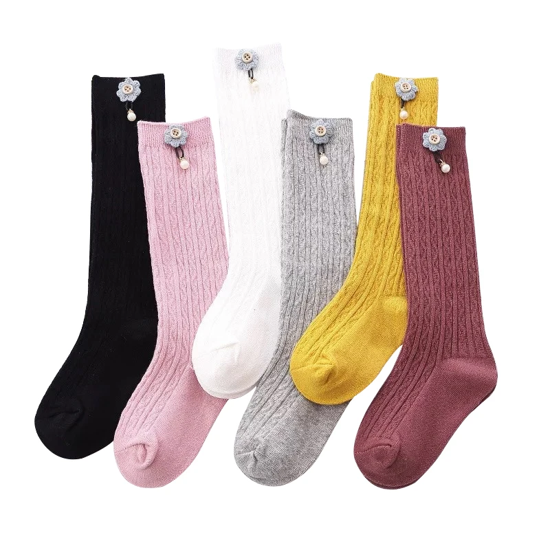 Женские милые детские гольфы для девочек изысканные длинные хлопковые носки