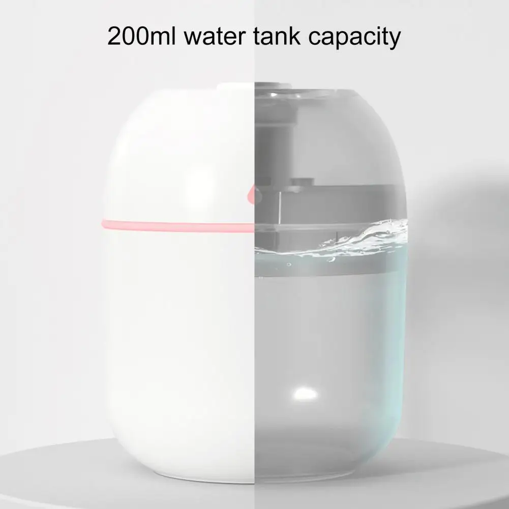 

220ml Portable Mist Humidifier Intelligent Power-off 2 Gear No Radiation Nano-atomization Mild Lamp Air Diffuser for Bedroom