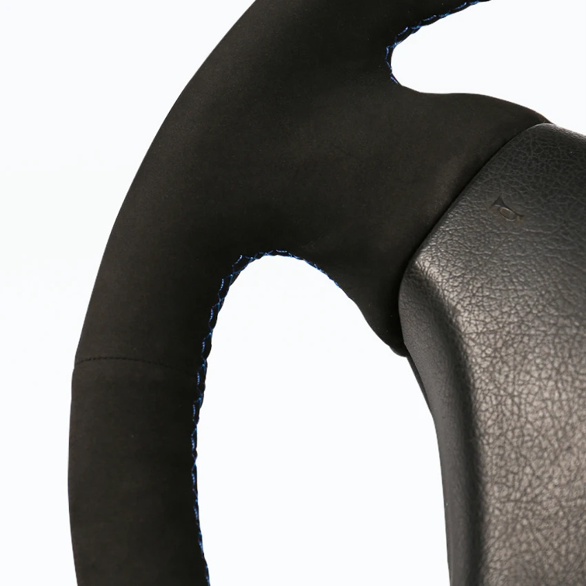 

Black Suede Marker Hand-stitched Soft Car Steering Wheel Cover for Peugeot 206 1998-2005 206 SW 2003-2005 206 CC 2004 2005