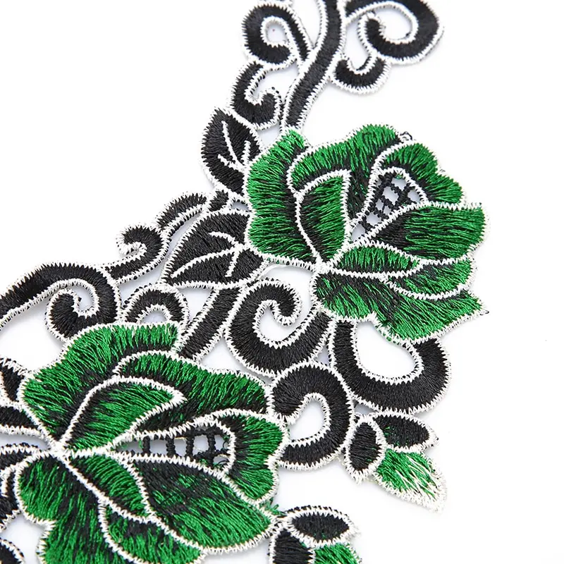 1 шт. зеленый цветочный кружевной воротник тканевый отделка DIY вышивка декольте