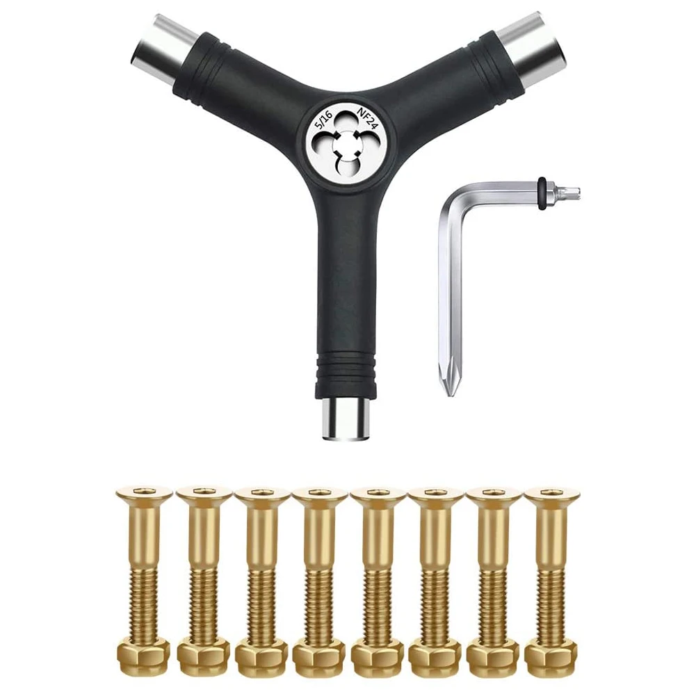 

Professional Skateboard Tool Y Type 25mm Screw Skateboard Wrench Skate Tool Screwdriver Socket Multi-Functional Skateboard