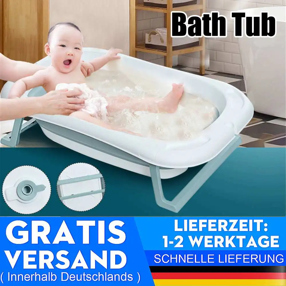 

Легко складывающаяся Детская ванна, складные детские душевые ванны с нескользящей подушкой, экологически чистая Новая Детская ванна, регул...