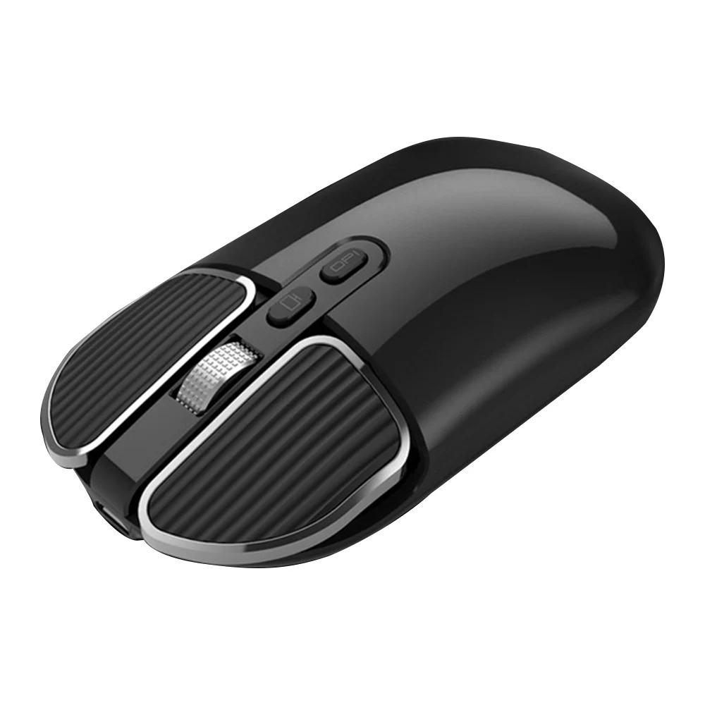

Wireless Mouse 2.4GHz Bluetooth 5.1 Dual Mode Laptop Mouse Mute Button Optical 800/1200/1600 DPI Computer Mice for Notebook