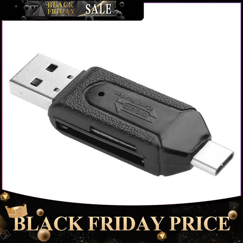 Портативный высокоскоростной 480 Мбит/с OTG USB2.0 type-C USB 3,1 считыватель карт памяти для SD TF Micro SD карты мобильного телефона