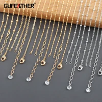 gufeather m1111diy chain with lobster claspsnecklace for women18k gold platedcopperrhodium platednecklace jewelry1pcslot