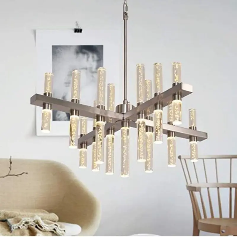 MEEROSEE Современная Люстра светильник ing светодиодный подвесной с акриловой тенты