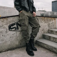 spring autumn street overalls mens trendy brand loose casual cropped trousers korean style trendy trousers multi pocket pants