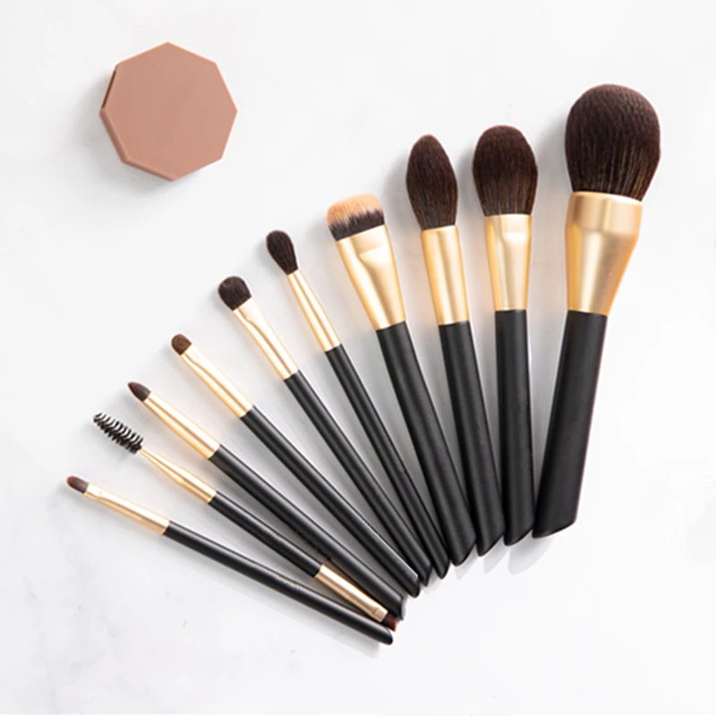 

Набор кистей для макияжа 10 шт., для нанесения основы, пудры, румян, теней для лица, смеси губ, деревянные, набор инструментов для макияжа